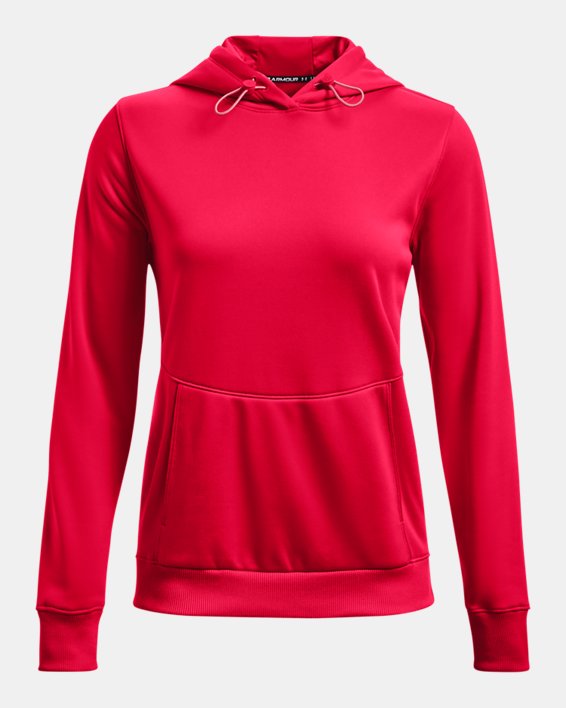 Women's Armour Fleece® Storm Hoodie, Red, pdpMainDesktop image number 5